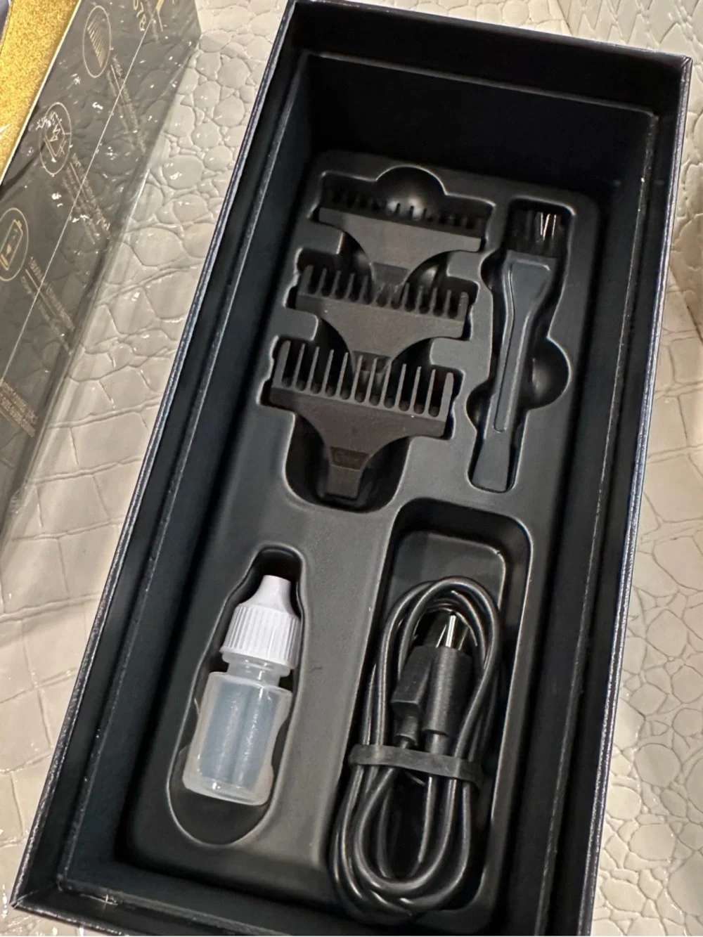 Electric Hair Clipper in Blue – Rechargeable Grooming Tool #TF5